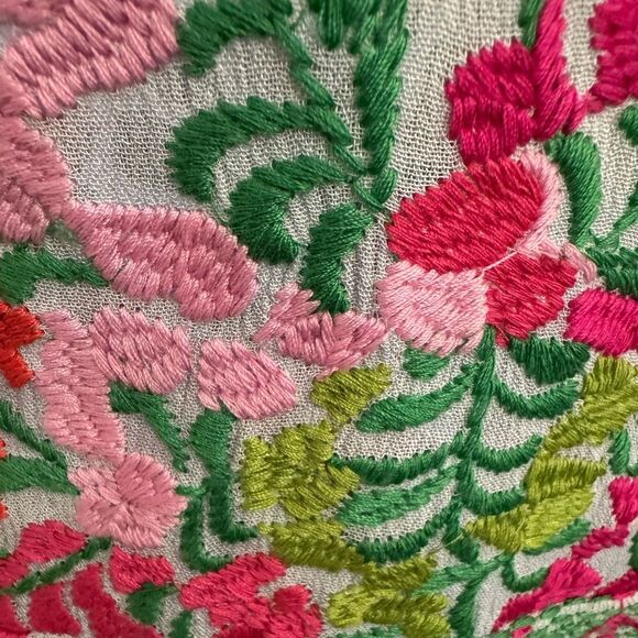 J. Marie Baby Blue Floral Embroidered Dress – Size Medium - Picture 7 of 8